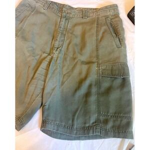 Tommy Bahama Relax Mens Size 38 Olive Green Tencel Cotton Cargo Shorts